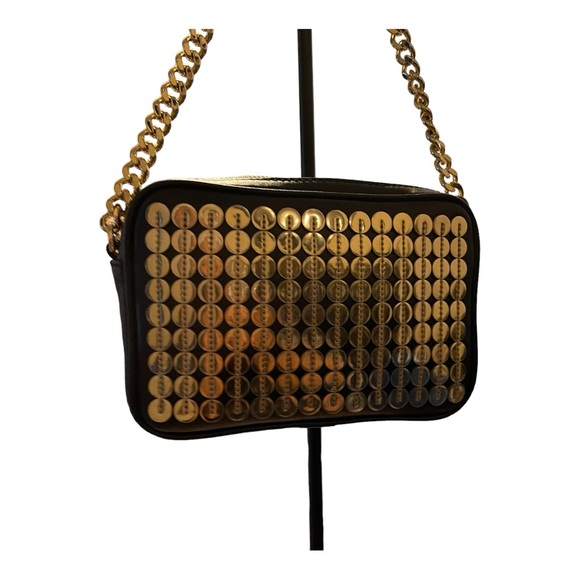 MICHAEL Michael Kors Black Leather and Sequins Crossbody Bag…What a Beauty - Picture 4 of 14